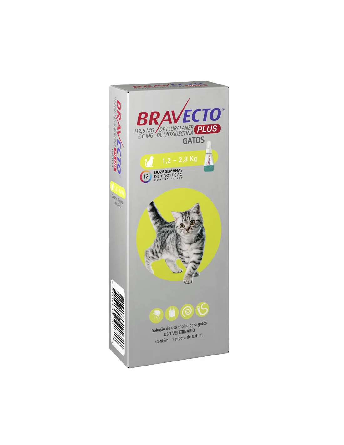 Bravecto Plus Gato 12 a 28 kgs