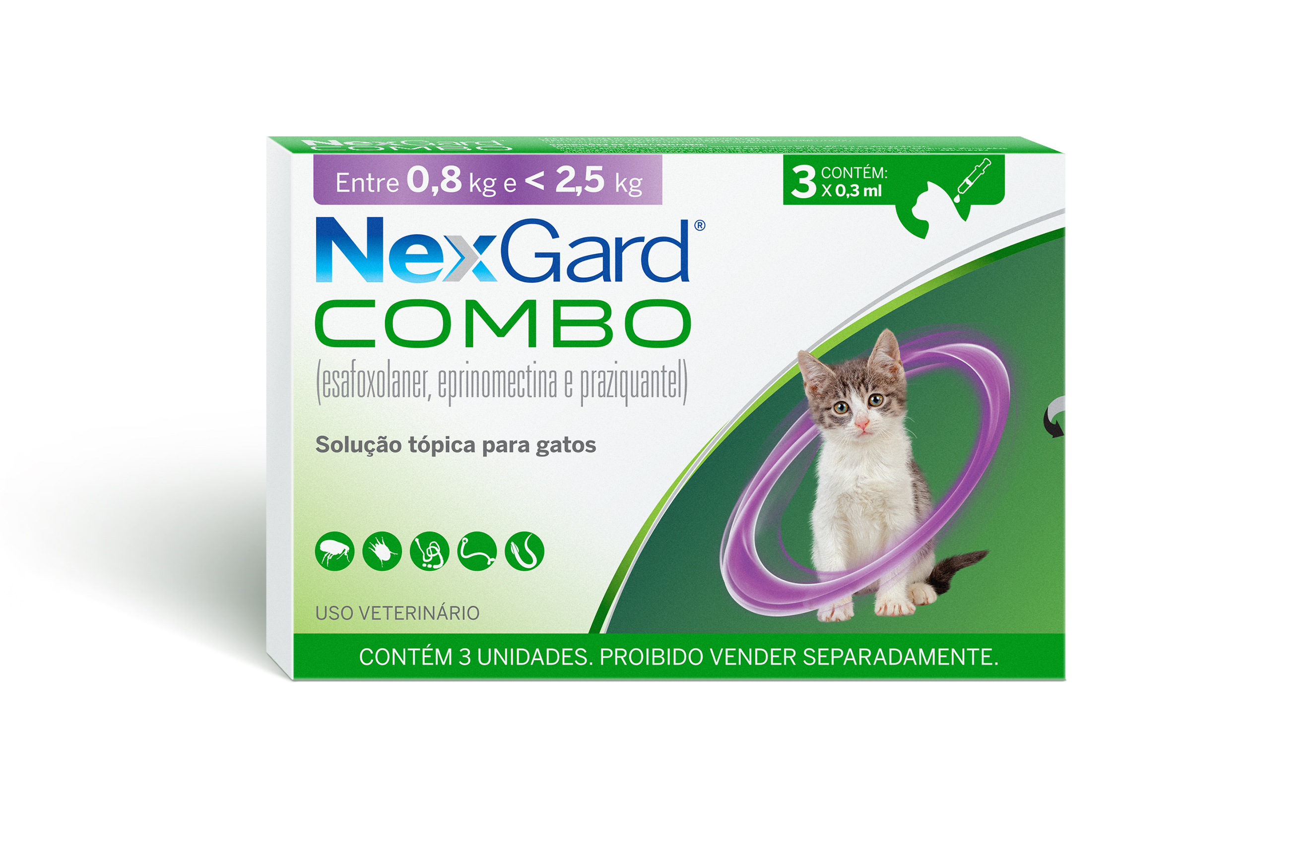 Pipeta Nexgard Combo Gato 08 25kg